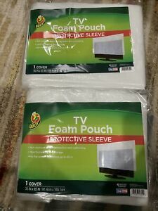 2X New Duck Brand TV Foam Pouch, Protective Sleeve, 36&#034; x 65&#034; Made USA