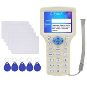2X(10 Frequency NFC Smart Card Reader Writer RFID Copier Duplicator 125KHz