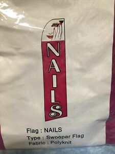 NAILS 12ft Feather Banner Swooper Flag - FLAG ONLY  30” WIDTH