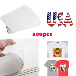 100pcs/Pack A4 Dye Sublimation Heat Transfer Paper for Polyester Cotton T- Shirt