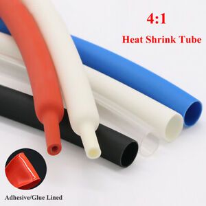 4:1 Heat Shrink Tube Adhesive/Glue Lined Electrical Cable Wire Sleeving 5-Colors