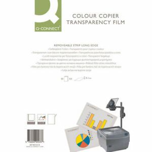 Q-Connect Laser Copier Over Head Projection Film Durable Pack of 50, Free P&amp;P
