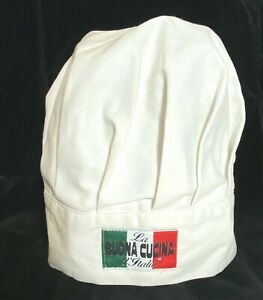Now Designs Italy La Buona Cucina d&#039;Italia Adjustable White Chef&#039;s Hat EXCELLENT