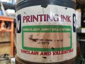 New 5 lb. Can SV Offset Printing Ink OCR GREEN J-30496