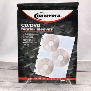 Innovera Two-sided CD/DVD Pages for Three ring Binders 10/pack Sleeve Fabric
