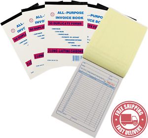 July &#039; S  Best  5  Pack  Large  Sales  Order  Book  Receipt  Invoice  Duplicate
