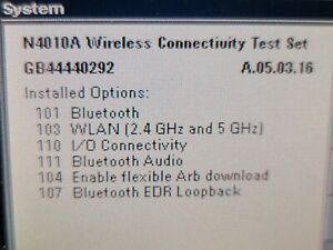 Agilent N4010A Wireless Connectivity Test Set Bluetooth WLAN