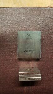Mitutoyo Square Steel Gage Gauge Block 30mm  .108 .122 .125 4 blocks