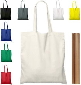 Natural Cotton Tote Bags Blank Bulk Cloth bags with 1pc of PTFE Teflon Sheet