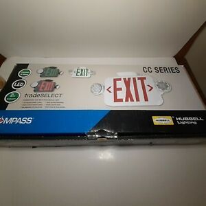 2-Light Thermoplastic LED Emergency Unit/Exit Combo Remote Capacity by Compass