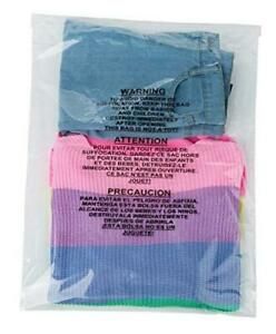 Clear 18x24 Self Seal Poly Bags, Suffocation Warning (100 Count) 18&#034; x 24&#034;
