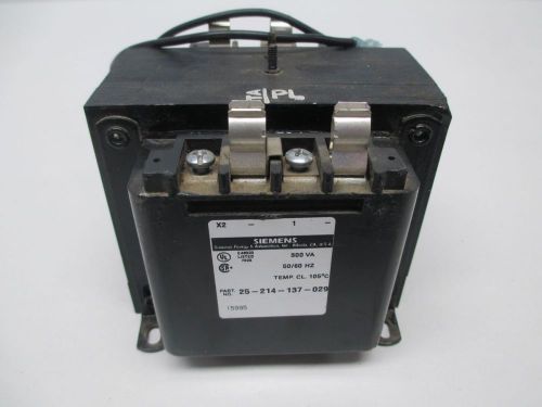 Siemens 25-214-137-029 300va 460v-ac pri 12/115v-ac sec transformer d300202 for sale
