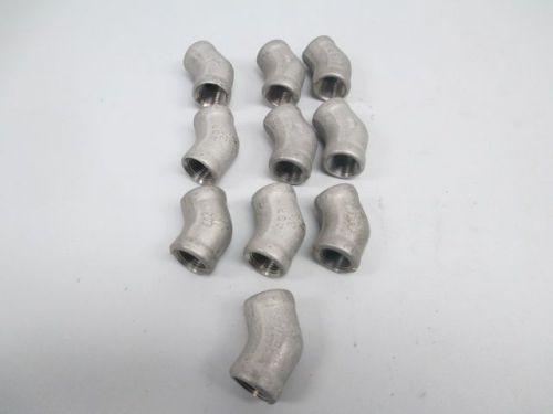 Lot 10 new asp elbow conduit fitting 45deg 3/8in d240681 for sale