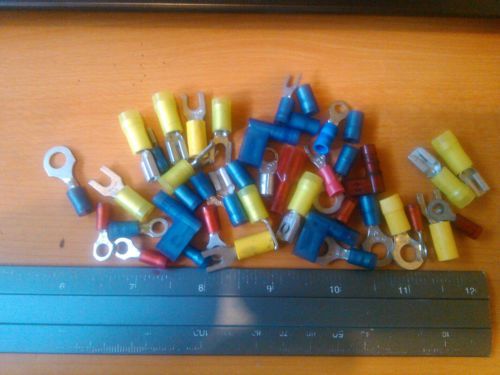 1 lbs ASSORTED CONNECTORS / TERMINALS SPLICE/TERMINALS ROUND  ELECTRICAL/INSULA