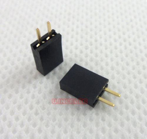2 way 2.54mm pitch pcb pin header socket 2positions.20pcs for sale