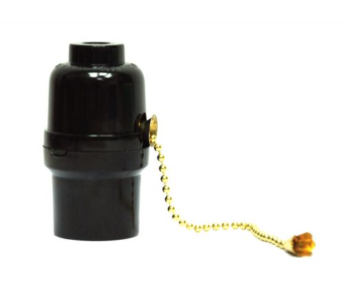 20pc bakelite lamp holder socket e-27 e27 250v 250w ul pull chain on-off #635 for sale