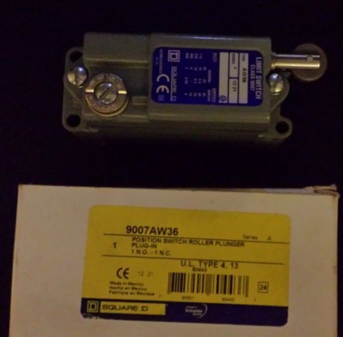 New Square D 9007AW36 9007 AW-36 Precision Roller Limit Switch Series A