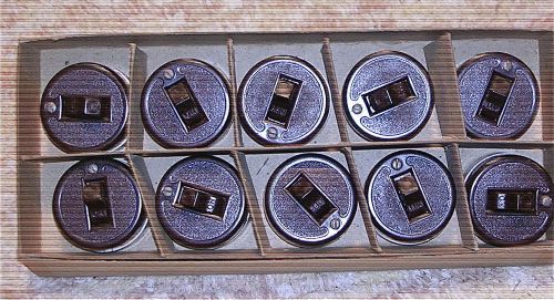BOX of 10 ANTIQUE ELECTRICAL LIGHT SWITCH KNOBS