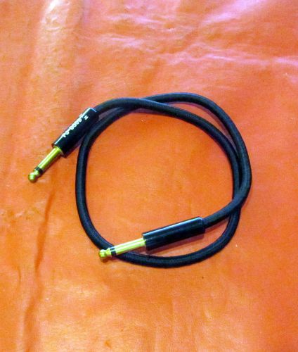 Audio Patch Cord with PJ-055B connectors NOS Shielded Cloth-Covered Cable 24&#034;