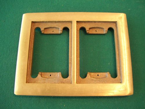 One - new - steel city t &amp; b #p64 2g cp - brass carpet floor box plate for sale