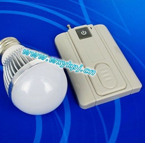 wholsaler 3W led Bulb lamp with 1 key remote control in 100m