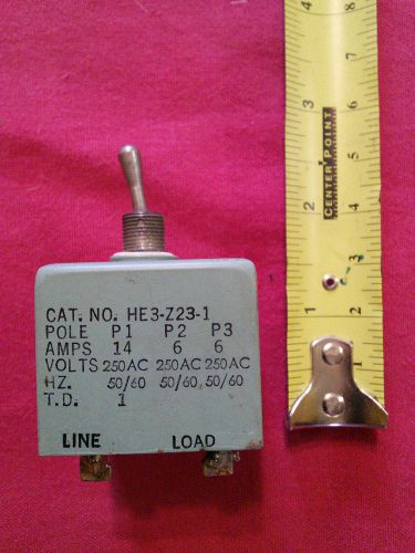 Circuit Breaker Toggle Switch Military Industrial 250VAC Heineman Electric