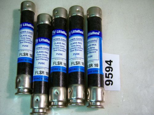 (9594) Lot of 5 Littelfuse FLSR10 Fuses 10A Dual Element