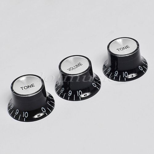 5set  top hat speed knob/silver caps strat guitar volume tone control knob for sale
