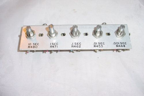 5 Allen Bradley 50k ohm Potentiometer, sealed, type J