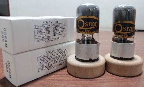 RARE 1x PAIR OF OSRAM B65 COATED GLASS METAL BASE made in UK, Atma SphereMP-1