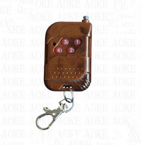 Hot-sale peach wood appearance four buttons rf wireless gates remote control for sale