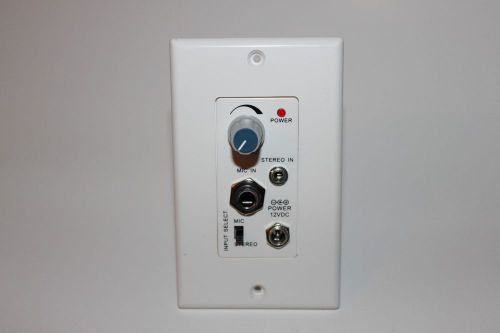 In Wall Volume Control With 15W X 2Ch Amplifier, Microphone input and stereo