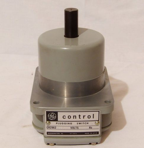 GE Control Plugging Switch, CR2962E2A, 40-140 RPM, 2 no contacts New in the Box