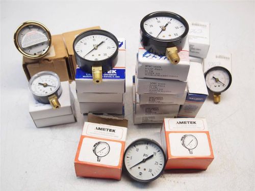 Lot of ametek wika &amp; ashcroft pressure gauges   20 pieces for sale