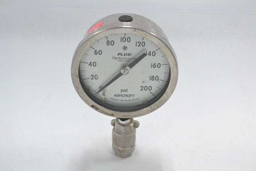 Ashcroft q-586 0-200psi pressure fnw 1/4in npt ball valve 4-1/2in gauge b350805 for sale