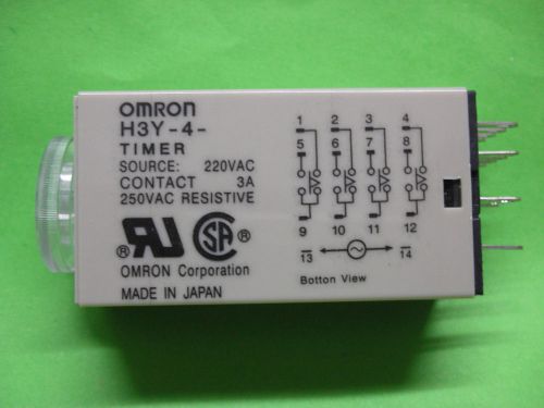 10PC Omron H3Y-4 AC250V 3A 60sec 60s 220VAC Seconds Timer Relay