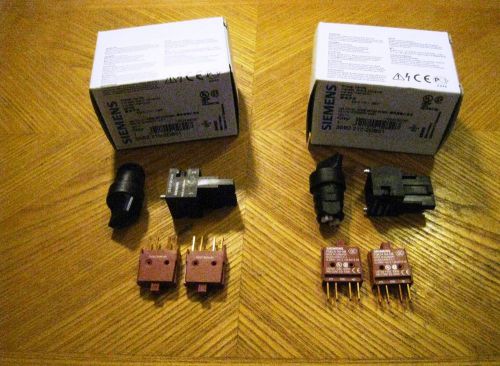 (2 QTY) Siemens 3SB2210-2DB01 16mm Selector Switch 3 Positions NO, Maintained