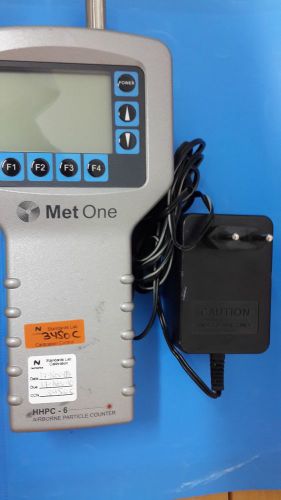 MetOne HHPC6 portable 6-channel Airborne Particle Counter, w. AC Adapter