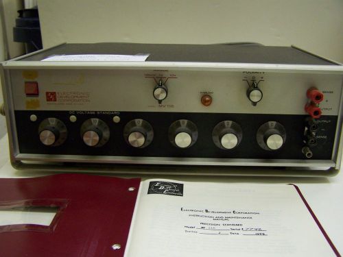 Dc voltage standard model mv116 &amp; manual made by electronic development corp for sale