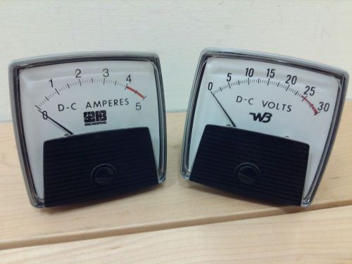 DC Amperes and DC Volts Meters made in USA