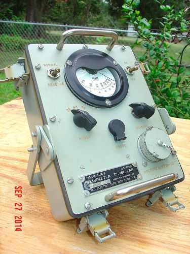 Signal corps fluxmeter ts-15 c/ap field strength gauss meter tlg electric corp for sale