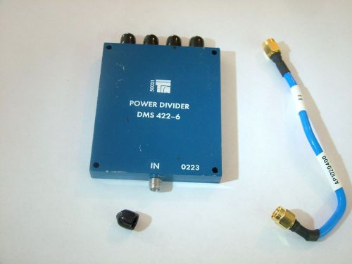 RF POWER DIVIDER COMBINER DMS 422-6    2 - 5GHz 4 WAY TRM + SMA CABLE