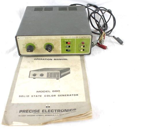 Vintage precise electronics model 660 solid state color generator w/manual for sale