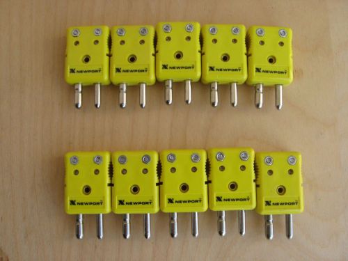 Newport male type k thermocouple connector new lot of 10 for sale