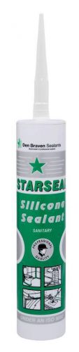 Starseal by Den Braven Silicone Sealant Sanitary All Purpose Clear 260ml  8.79oz