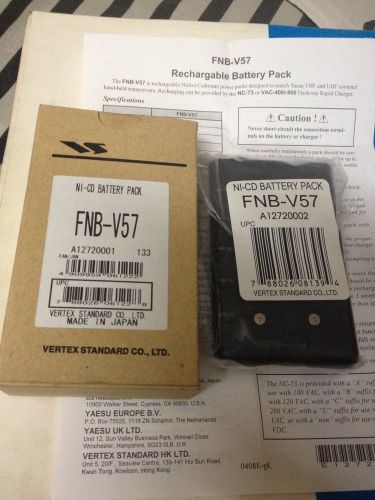 Vertex FNB-V57 Genuine Ni-CD battery pack