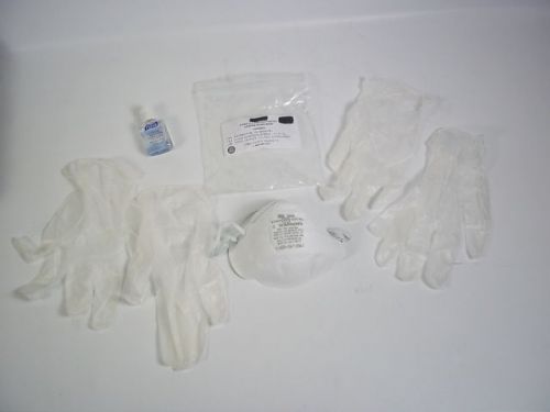 *25* libra pandemic flu protect kit 3m #8000/n95 mask purell sanitizer gloves for sale