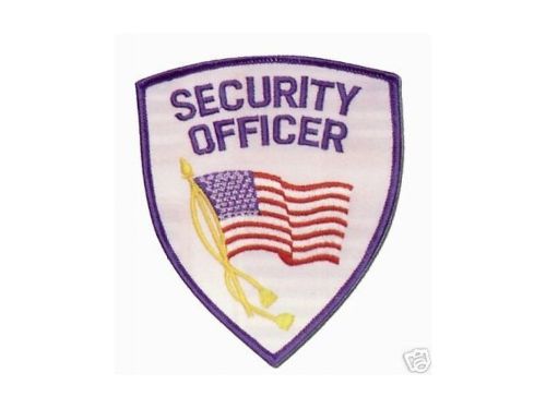 SECURITY GUARD OFFICER PATCH WITH AMERICAN FLAG *DEAL*