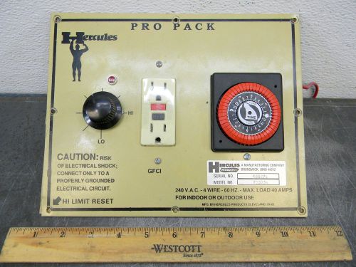 HERCULES PRO PACK SPA HOT TUB CONTROL PANEL TIMER TEMPERATURE OUTLET GFI