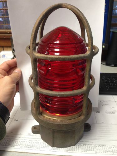 Surplus Red Brass Marine/Nautical Light Fixture